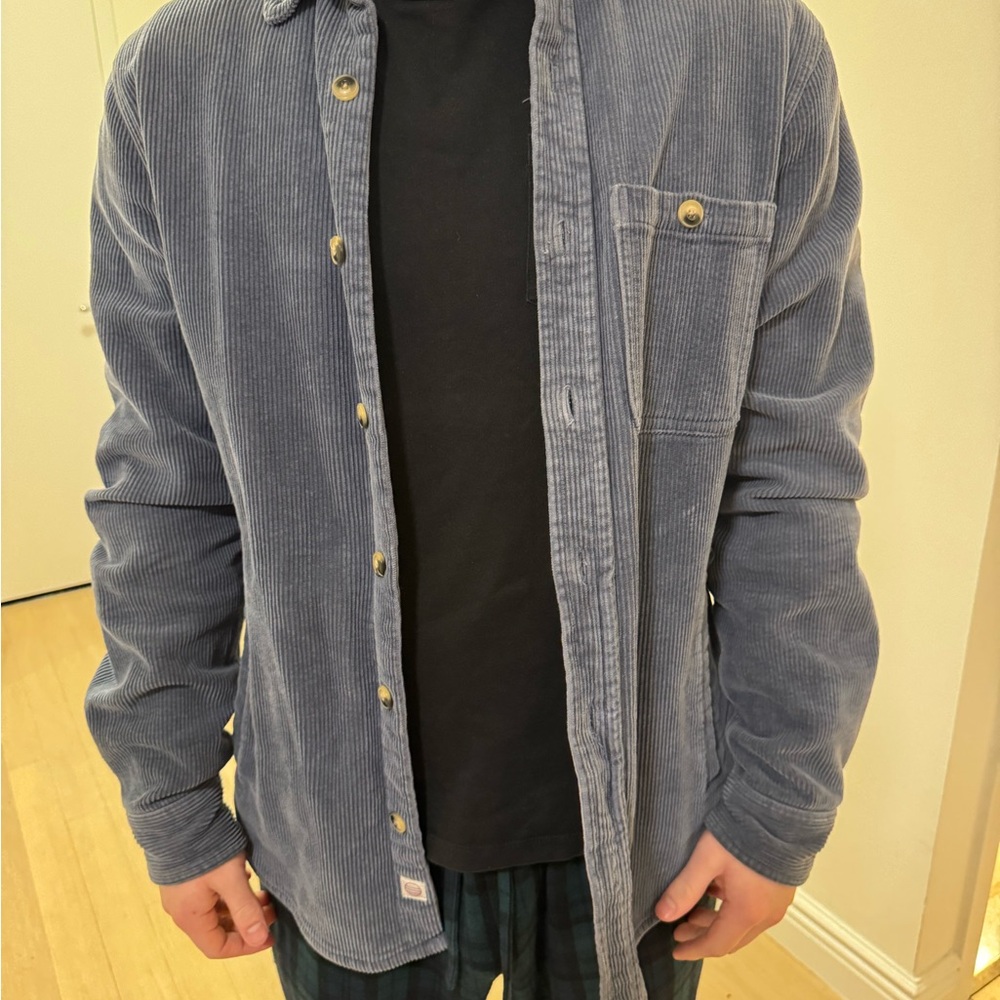Marine Layer Blue Corduroy Shirt (S)